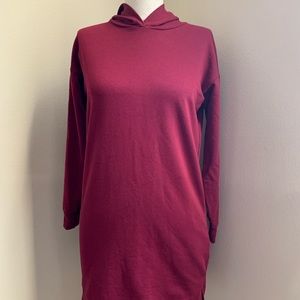 Forever 21 Girls Burgundy Long Hoodie Dress